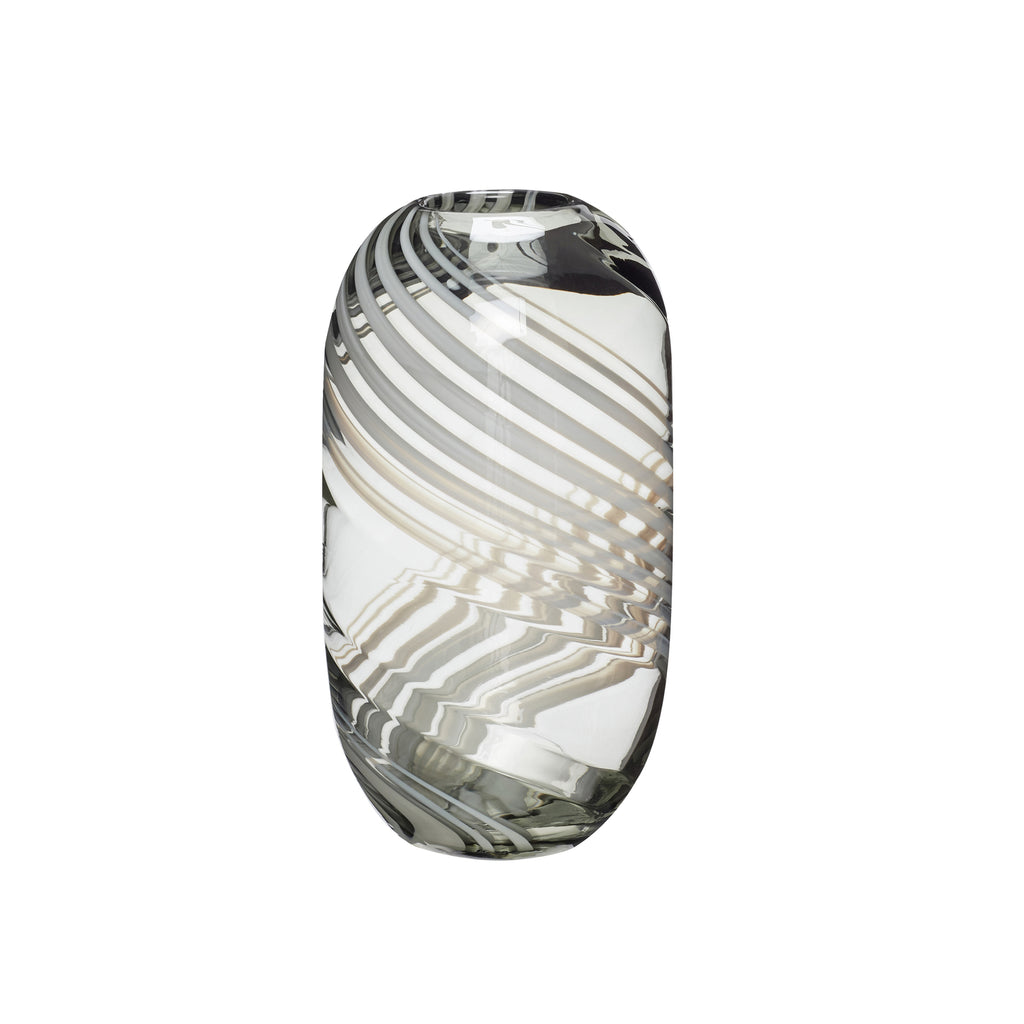 Vase Swirl Gris | Hübsch