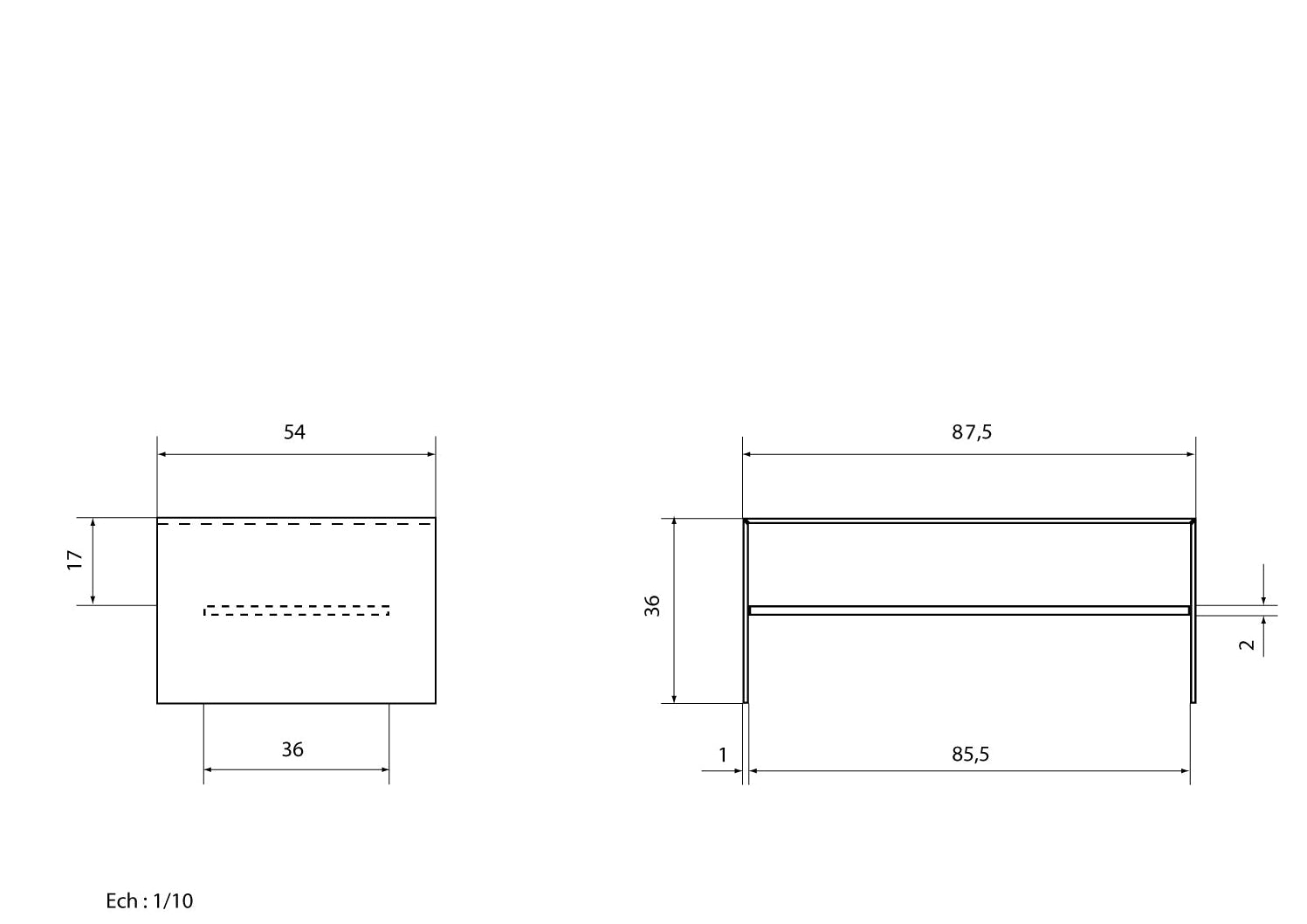 Table Basse Zen 1 - Verre Trempé et Bois