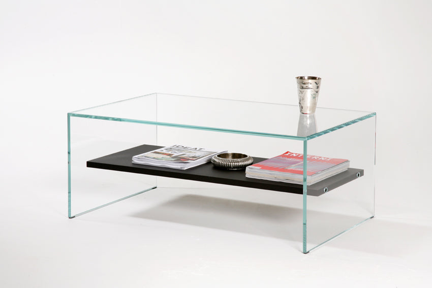 Table Basse Zen 1 - Verre Trempé et Bois