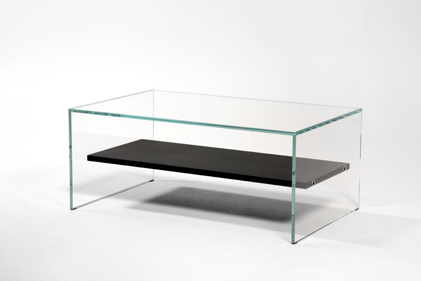 Table Basse Zen 1 - Verre Trempé et Bois