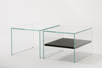 Table d'appoint Zen 2 Brothers | verre trempé et Bois — Adentro Studio