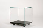 Table Zen 4 | Cube sur roulettes Verre et Bois