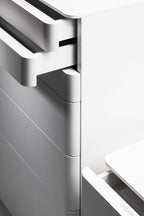 Grand Caisson Cosimo - 6 Tiroirs Push/Pull sur Roulettes - Laqué Blanc Mat