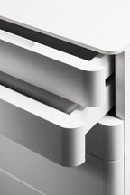 Grand Caisson Cosimo - 6 Tiroirs Push/Pull sur Roulettes - Laqué Blanc Mat