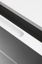 Grand Caisson Cosimo - 6 Tiroirs Push/Pull sur Roulettes - Laqué Blanc Mat