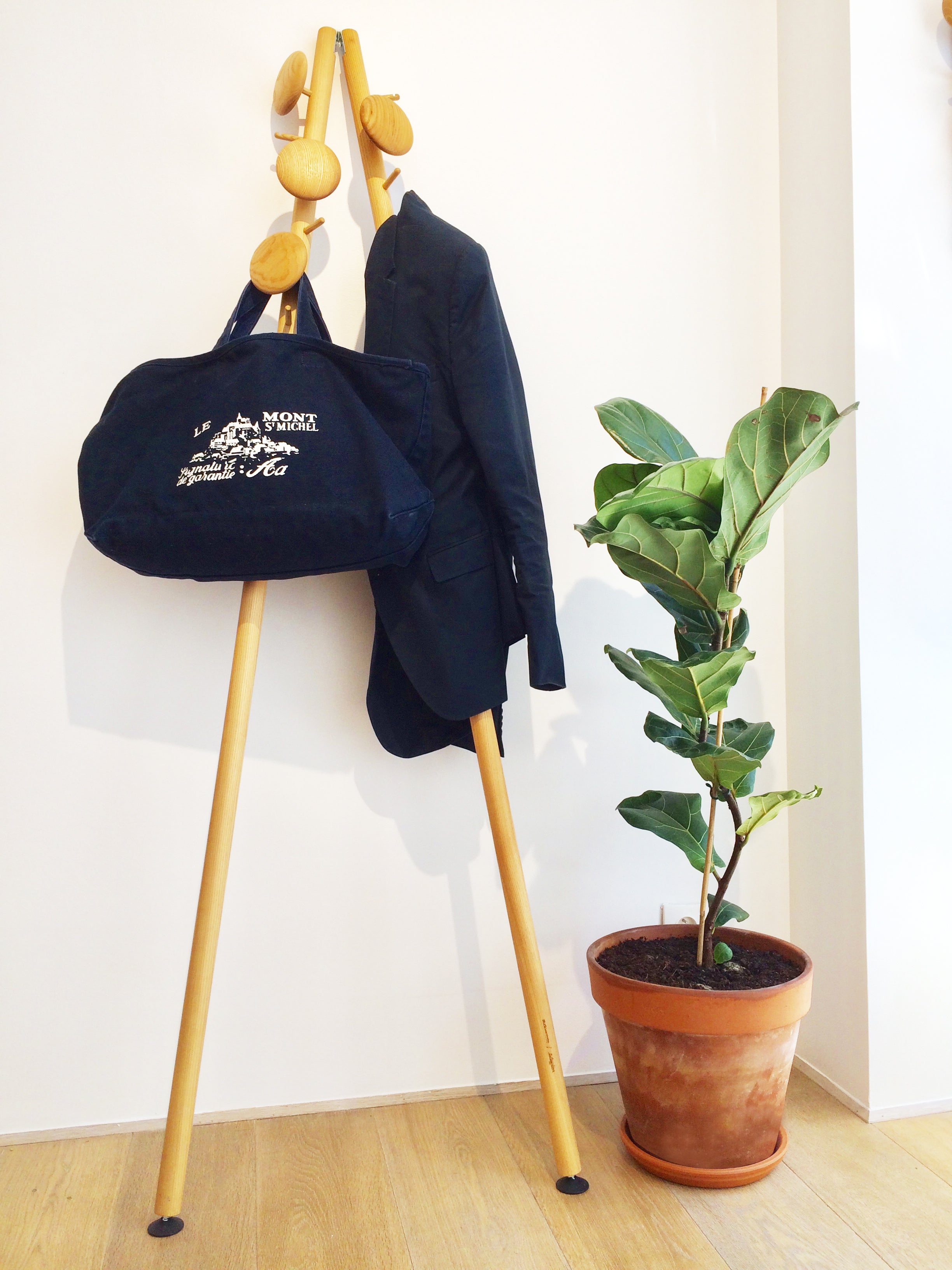 Porte-manteaux Mobile Johnny Stecchino - Frêne massif huilé - Studio Ventotto