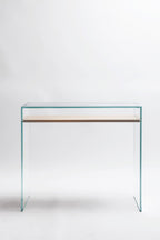 Zen 14 | Bureau Console Verre et Bois