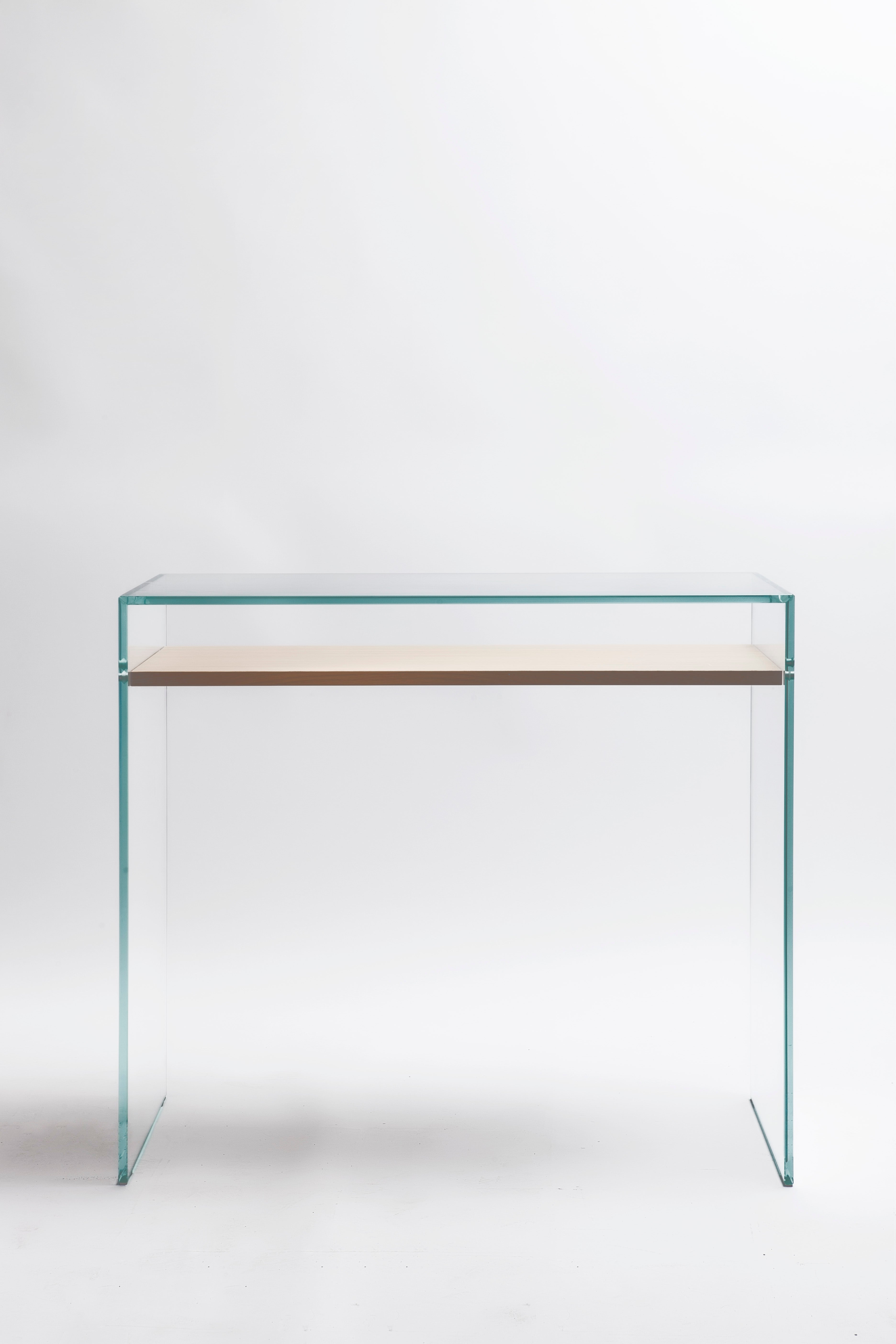 Zen 14 | Bureau Console Verre et Bois