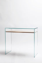 Zen 14 | Bureau Console Verre et Bois