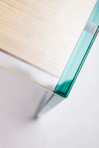 Zen 14 | Bureau Console Verre et Bois