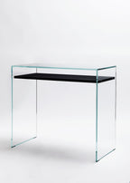 Zen 14 | Bureau Console Verre et Bois