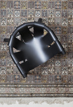 Fauteuil Ninna - Frêne massif tourné et Cuir - Design Carlo Contin