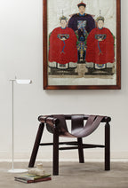 Fauteuil Ninna - Frêne massif tourné et Cuir - Design Carlo Contin