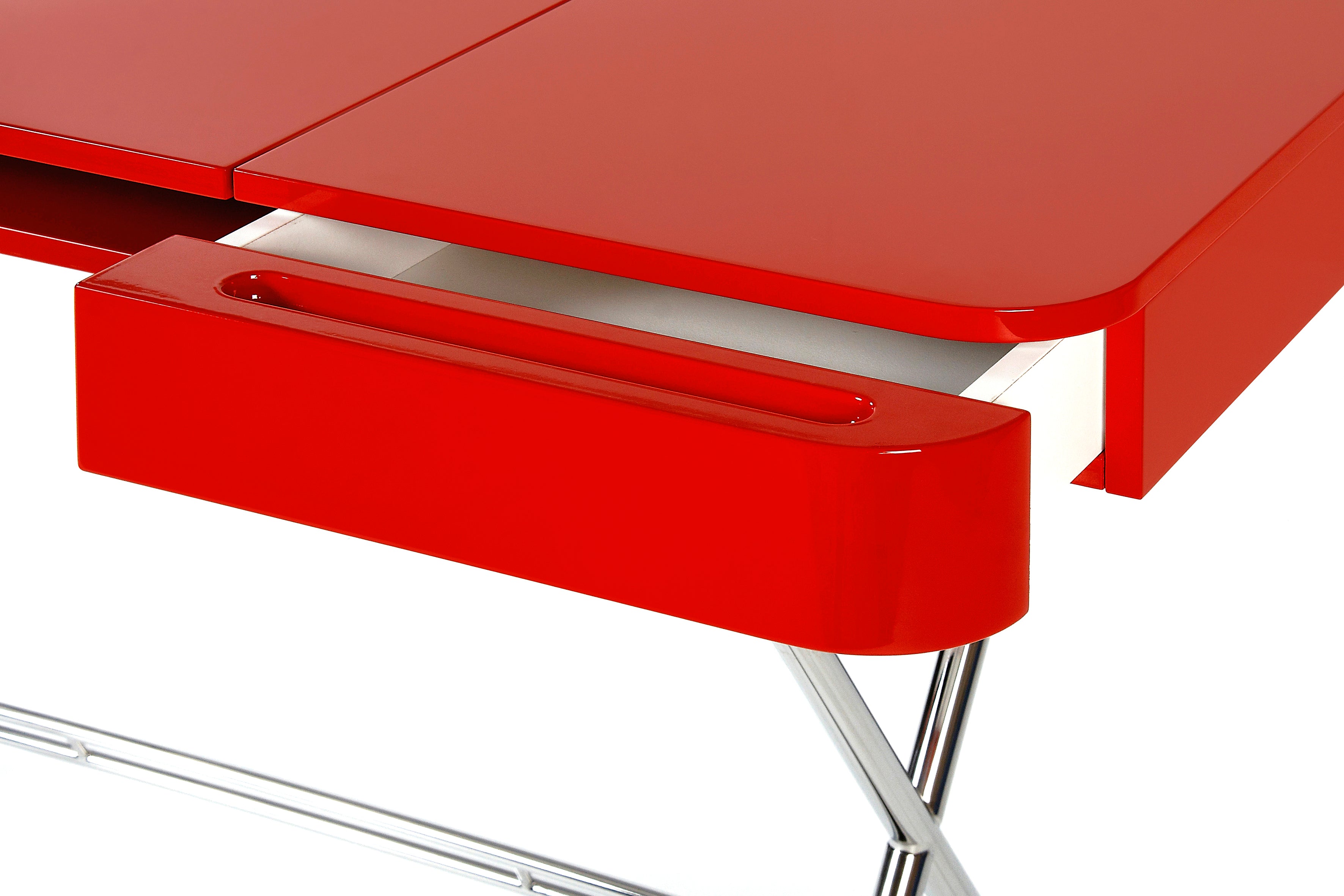 Bureau Cosimo, laqué rouge brillant | Marco Zanuso Jr