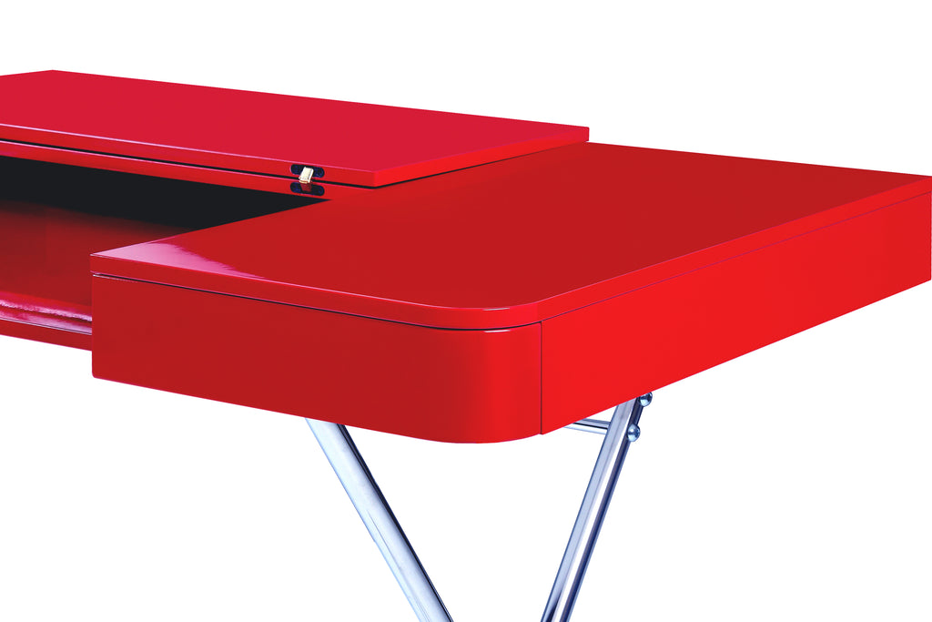Bureau Cosimo, laqué rouge brillant | Marco Zanuso Jr