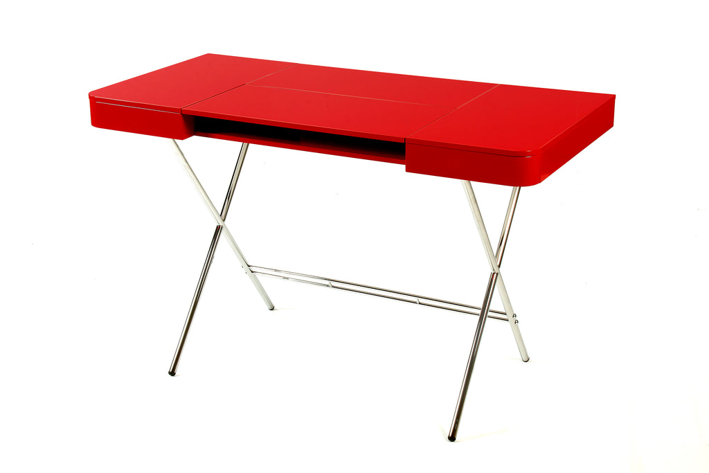 Bureau Cosimo, laqué rouge brillant | Marco Zanuso Jr