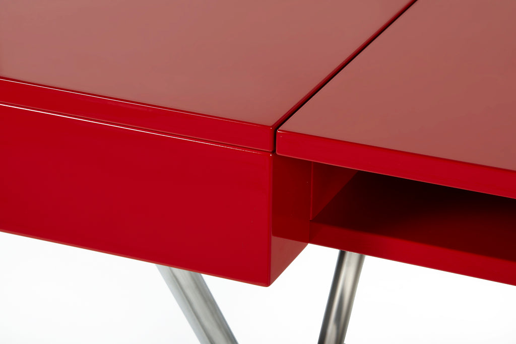 Bureau Cosimo, laqué rouge brillant | Marco Zanuso Jr