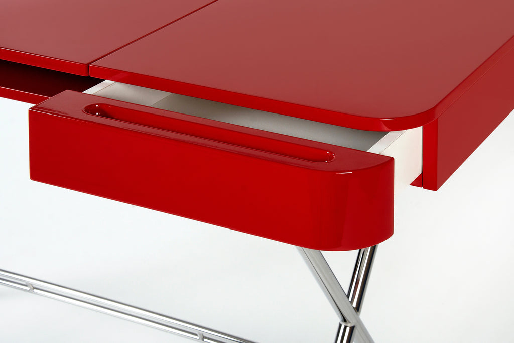 Bureau Cosimo, laqué rouge brillant | Marco Zanuso Jr
