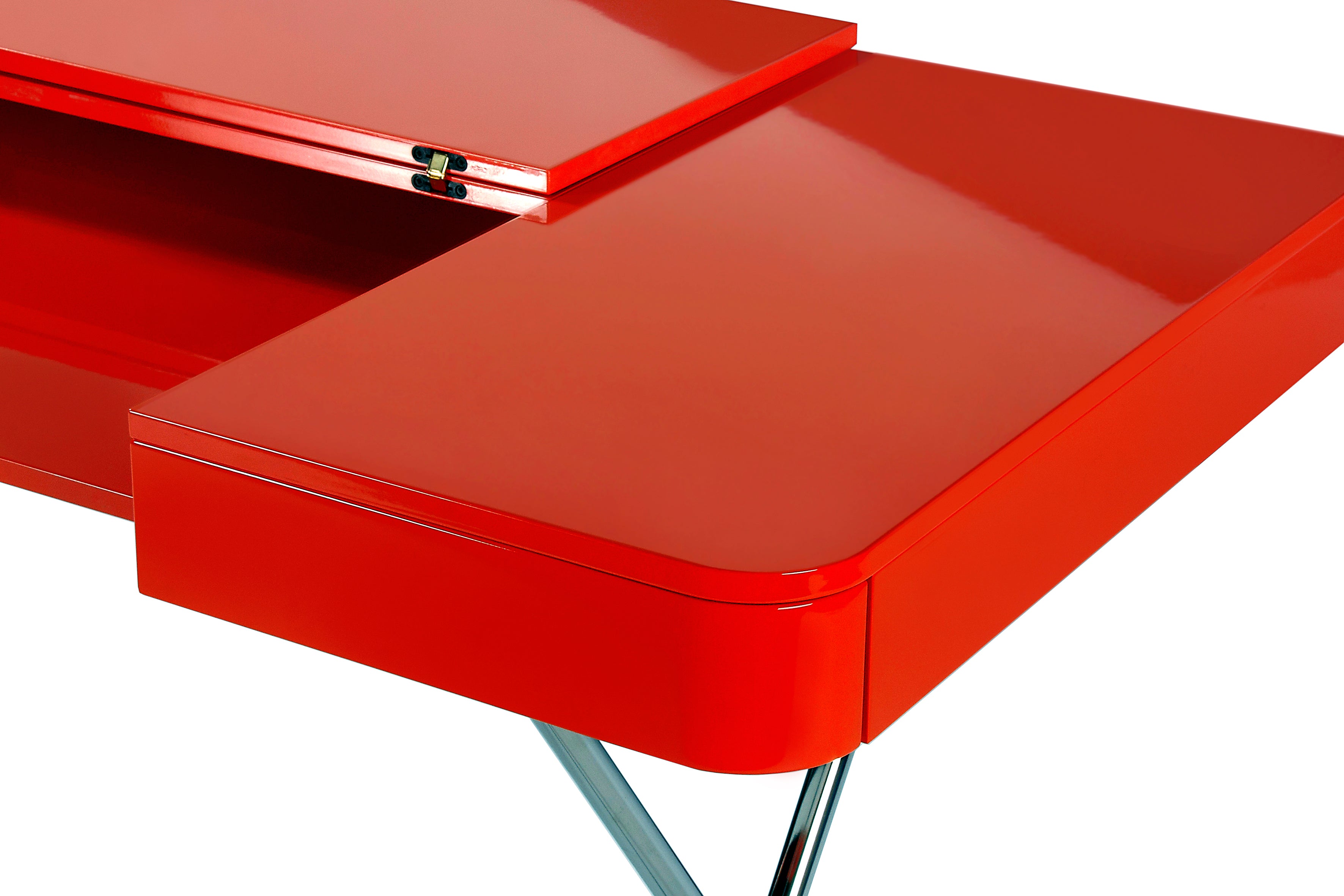 Bureau Cosimo, laqué rouge brillant | Marco Zanuso Jr