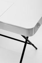 Bureau Cosimo, laqué gris brillant | Marco Zanuso Jr