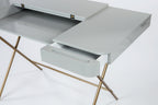 Bureau Cosimo, laqué gris brillant | Marco Zanuso Jr