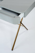 Bureau Cosimo, laqué gris brillant | Marco Zanuso Jr