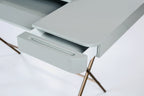Bureau Cosimo, laqué gris brillant | Marco Zanuso Jr