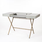 Bureau Cosimo, laqué gris brillant | Marco Zanuso Jr