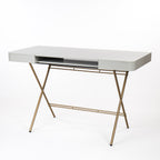 Bureau Cosimo, laqué gris brillant | Marco Zanuso Jr