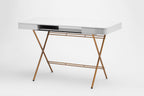 Bureau Cosimo, laqué gris brillant | Marco Zanuso Jr