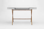 Bureau Cosimo, laqué gris brillant | Marco Zanuso Jr