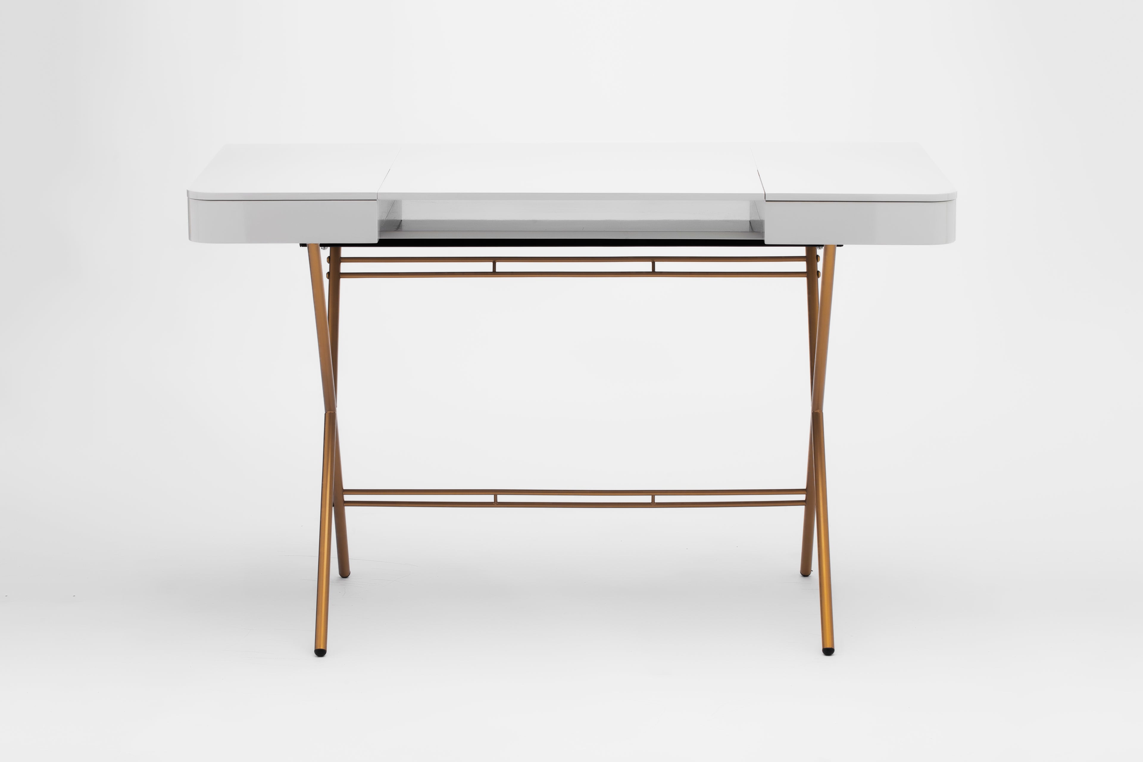 Bureau Cosimo, laqué gris brillant | Marco Zanuso Jr