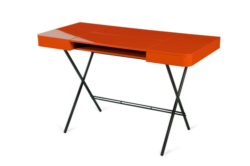 Bureau Cosimo, laqué orange brillant | Marco Zanuso Jr