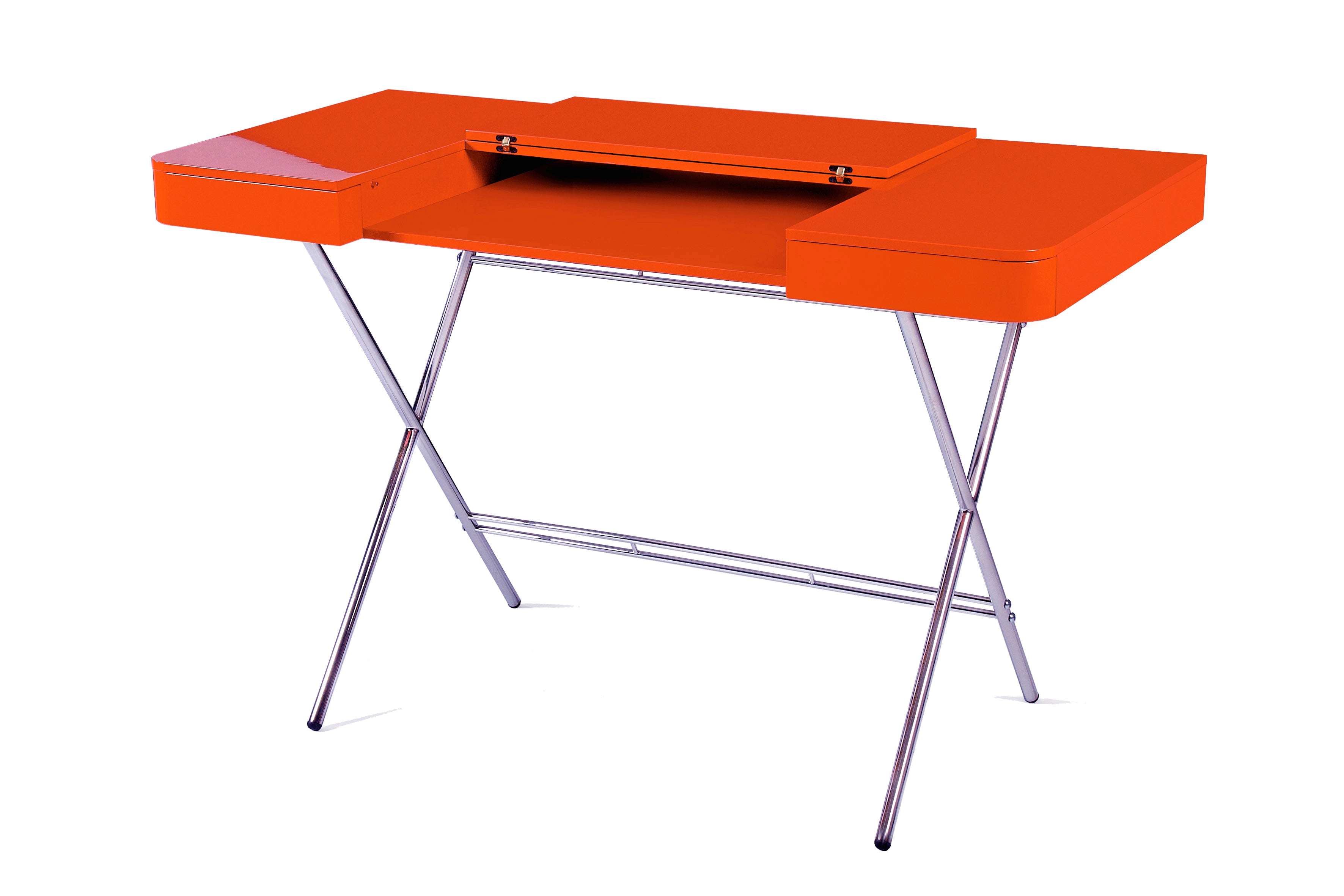 Bureau Cosimo, laqué orange brillant | Marco Zanuso Jr