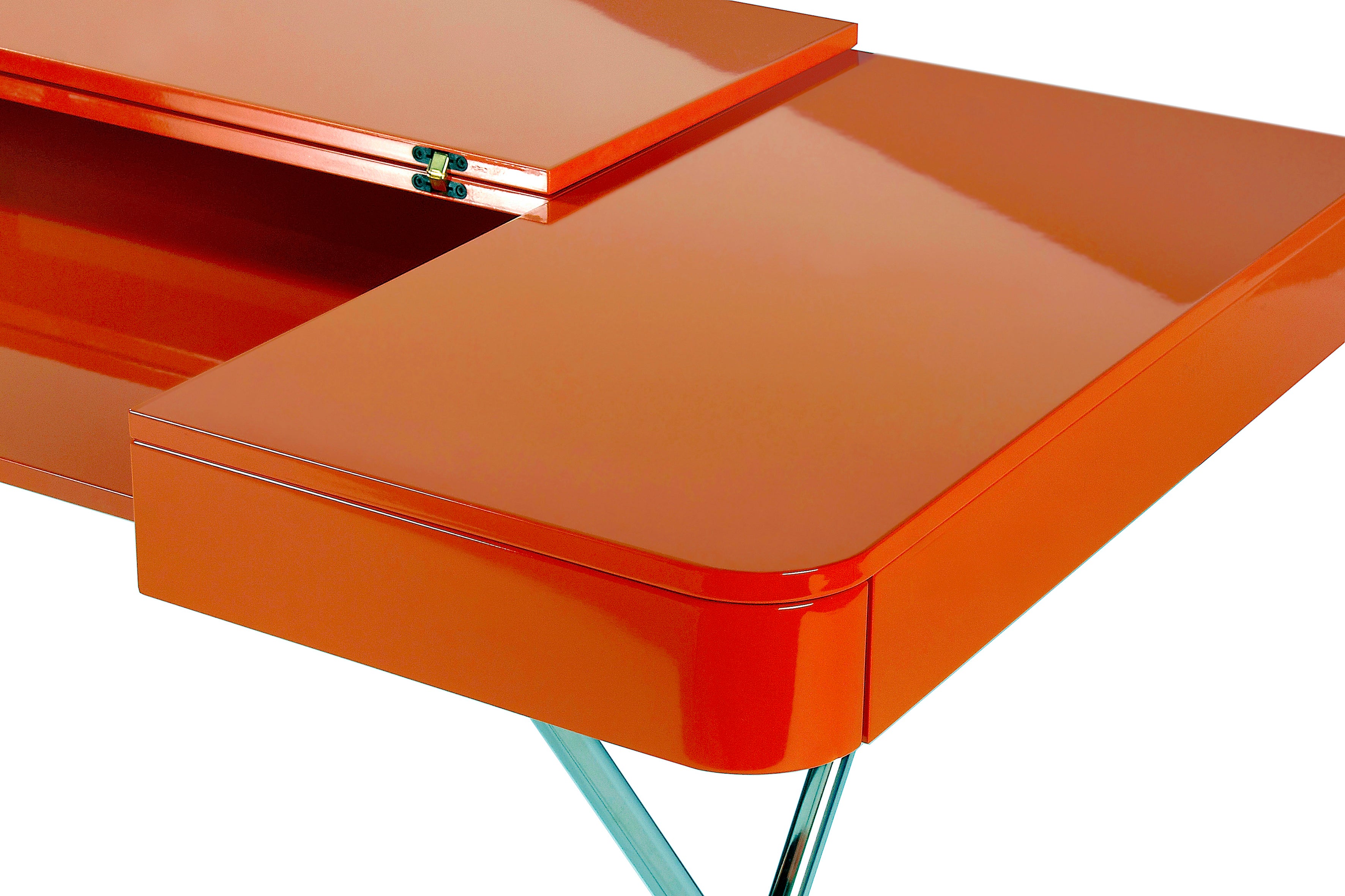 Bureau Cosimo, laqué orange brillant | Marco Zanuso Jr