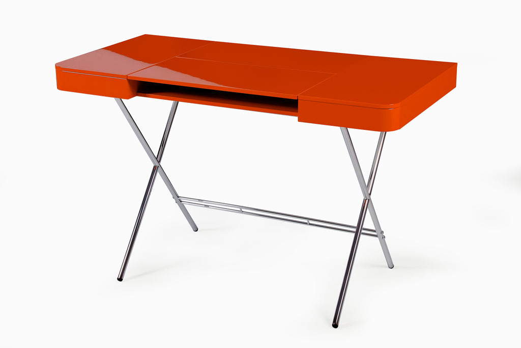 Bureau Cosimo, laqué orange brillant | Marco Zanuso Jr