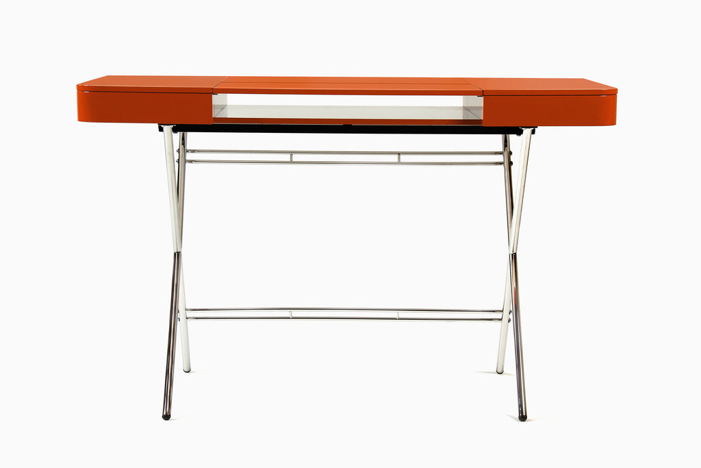 Bureau Cosimo, laqué orange brillant | Marco Zanuso Jr