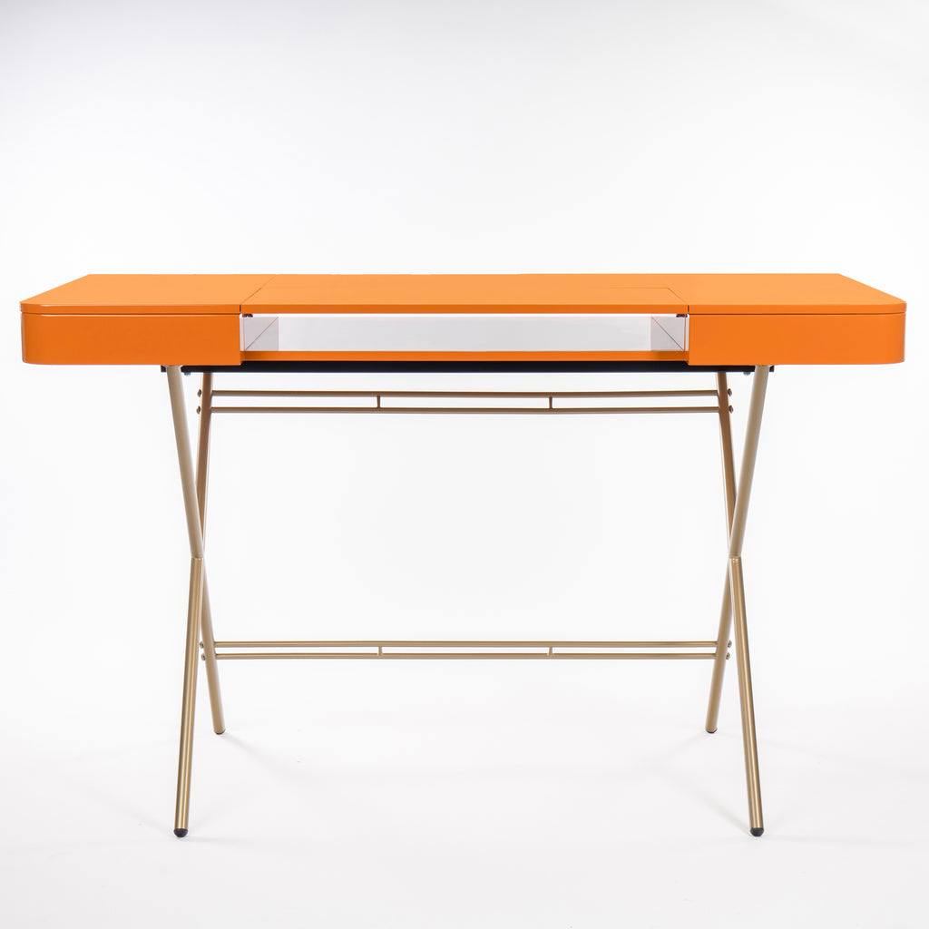 Bureau Cosimo, laqué orange brillant | Marco Zanuso Jr