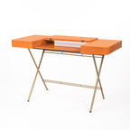 Bureau Cosimo, laqué orange brillant | Marco Zanuso Jr