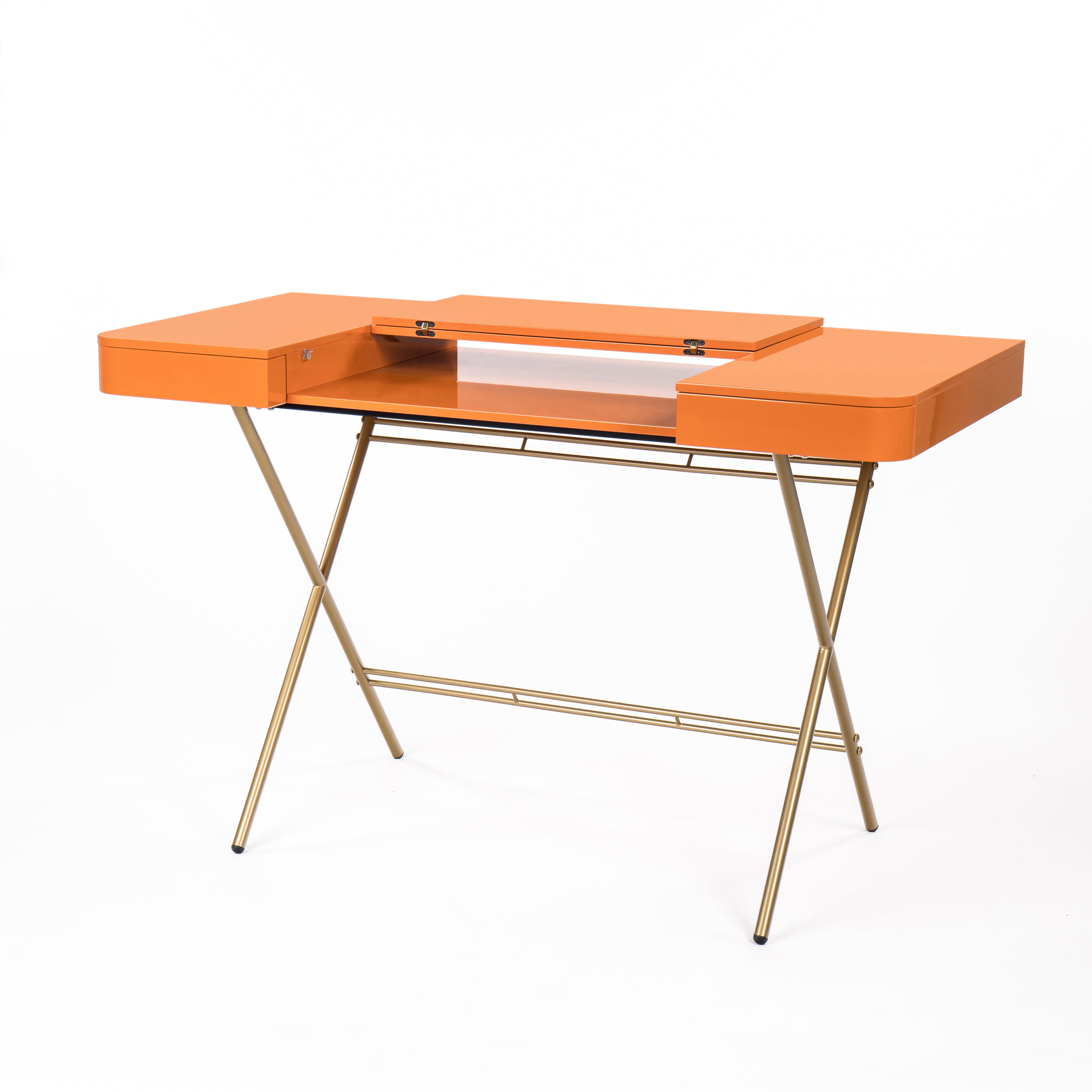 Bureau Cosimo, laqué orange brillant | Marco Zanuso Jr