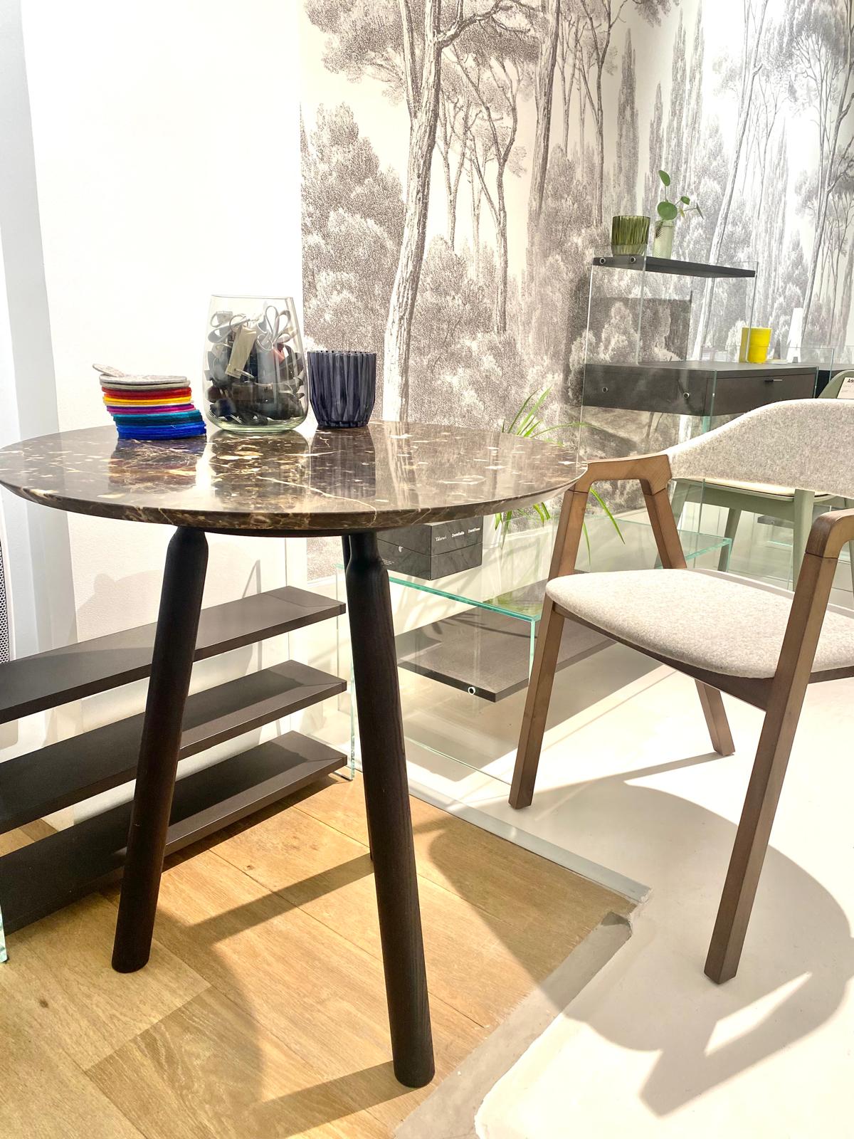 Guéridon Ninna | Frêne massif et Marbre