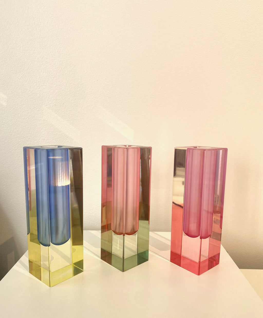 Soliflore Transparent Coloré | Design Épuré