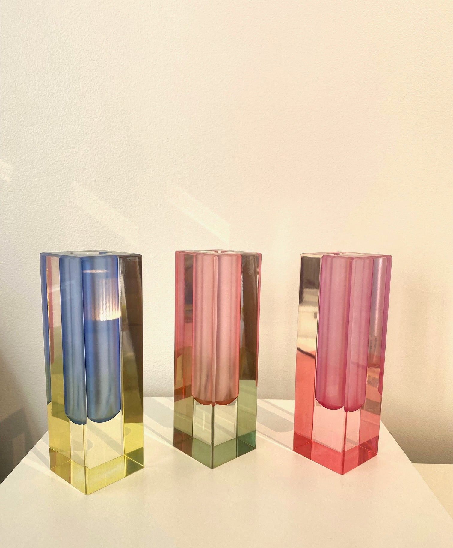 Soliflore Transparent Coloré | Design Épuré
