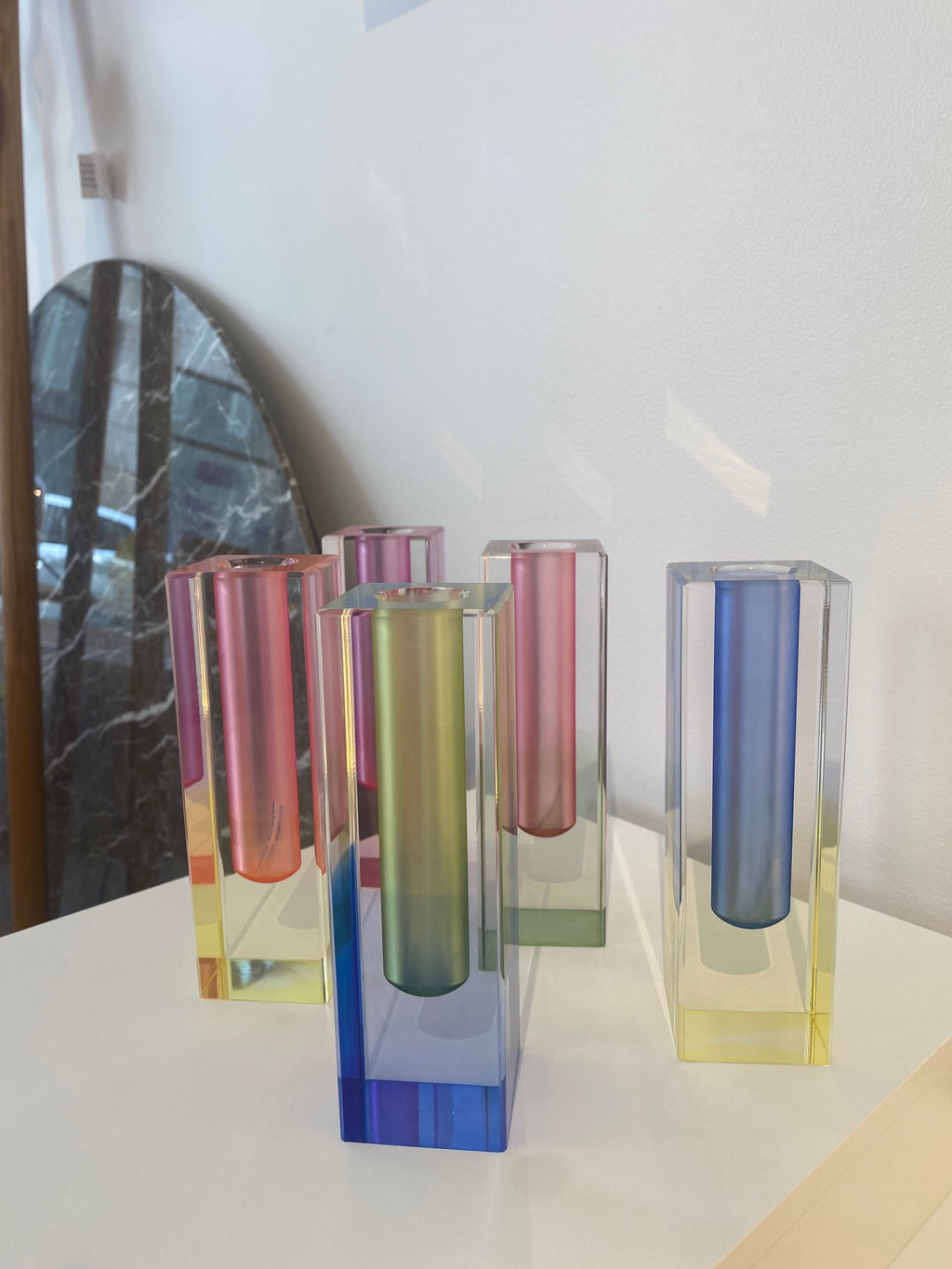 Soliflore Transparent Coloré | Design Épuré