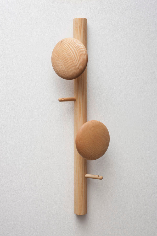 Porte-manteaux Mural Johnny Stecchino Jr - Frêne Massif Huilé - Studio Ventotto