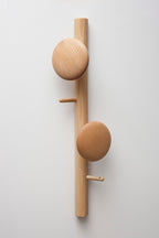 Porte-manteaux Mural Johnny Stecchino Jr - Frêne Massif Huilé - Studio Ventotto