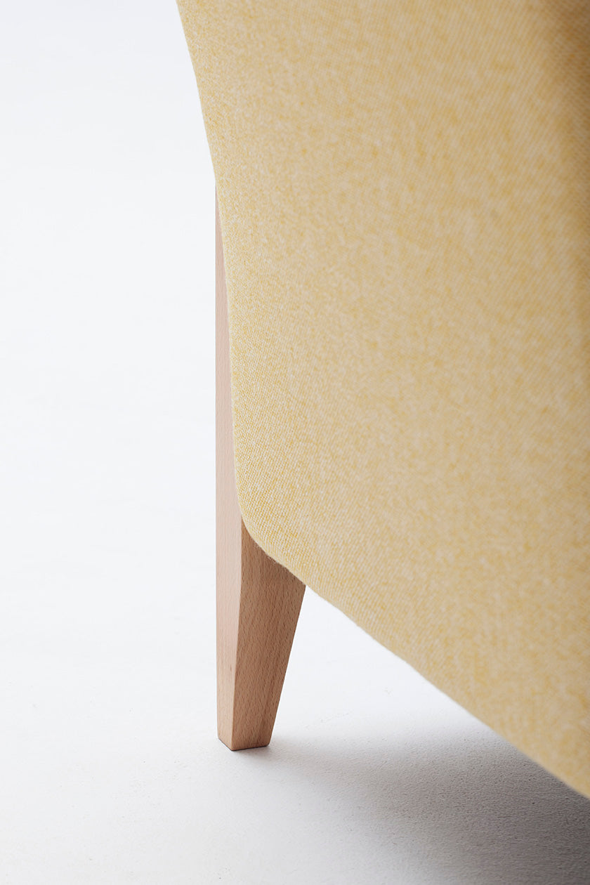 Fauteuil Resident | Hêtre massif, Cuir et Laine