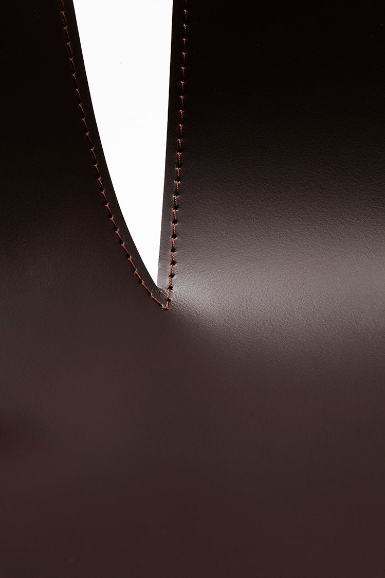 Fauteuil Ninna - Frêne massif tourné et Cuir - Design Carlo Contin